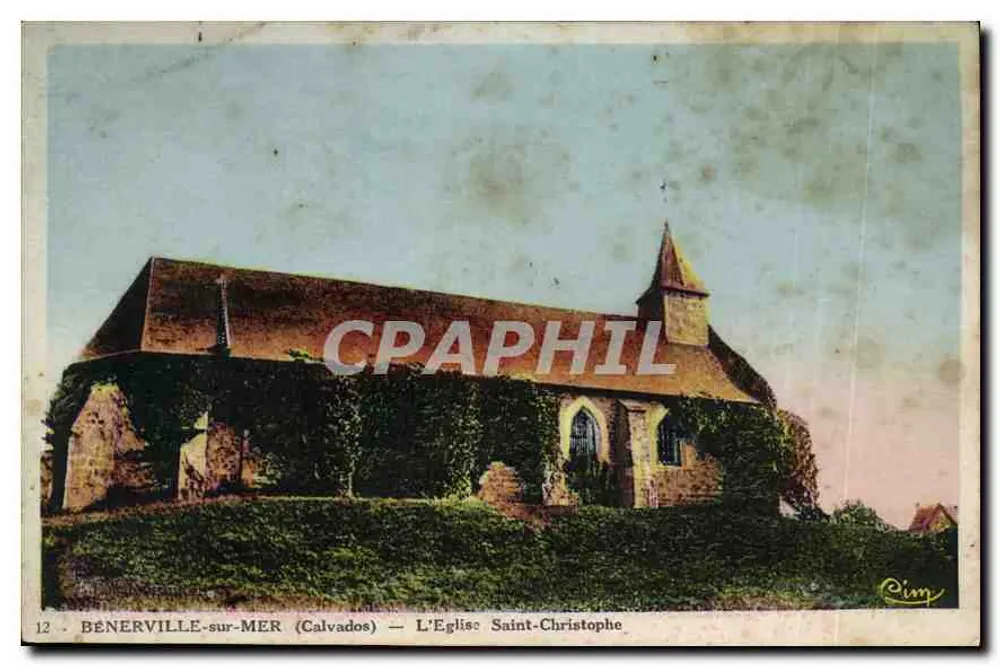 BÉNERVILLE-sur-MER (Calvados) — Kirche Saint-Christophe — Verleger Oim, Nr. 12 - Vorderseite