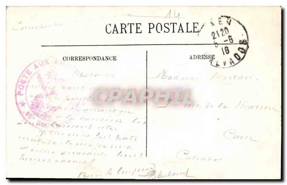 Caen — A Abadia das Senhoras — LL. — n°16 - Verso
