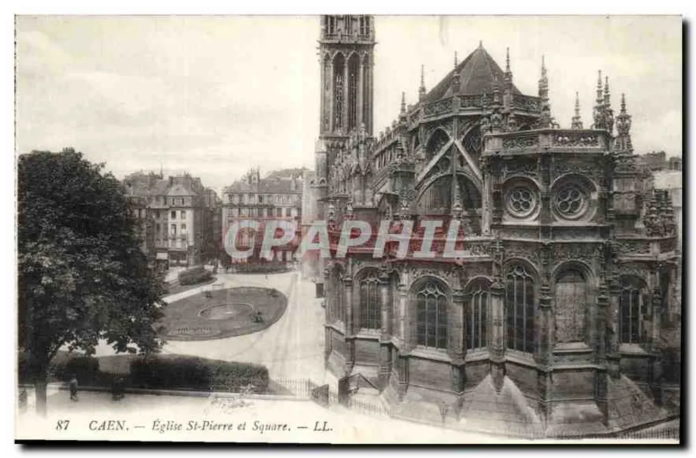 Caen — Igreja de São Pedro e Pátio — LL. n°87 - Frente
