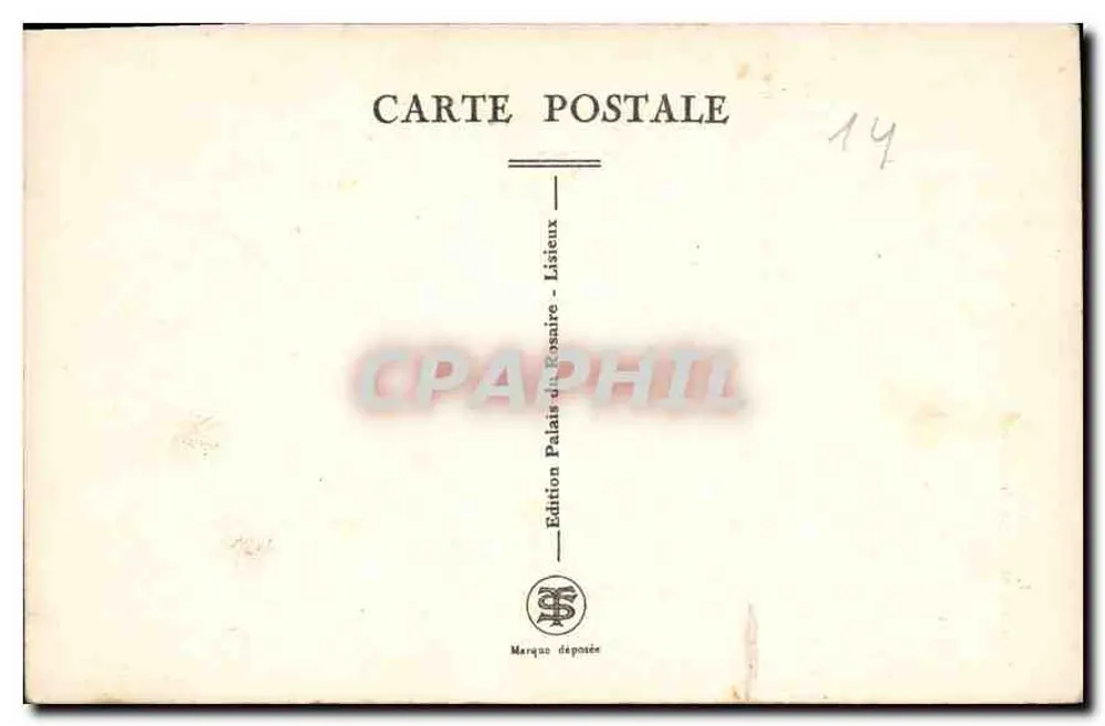 Lisieux — Capela e Estátua do Carmelo — Edição Palais du Rosaire - Verso