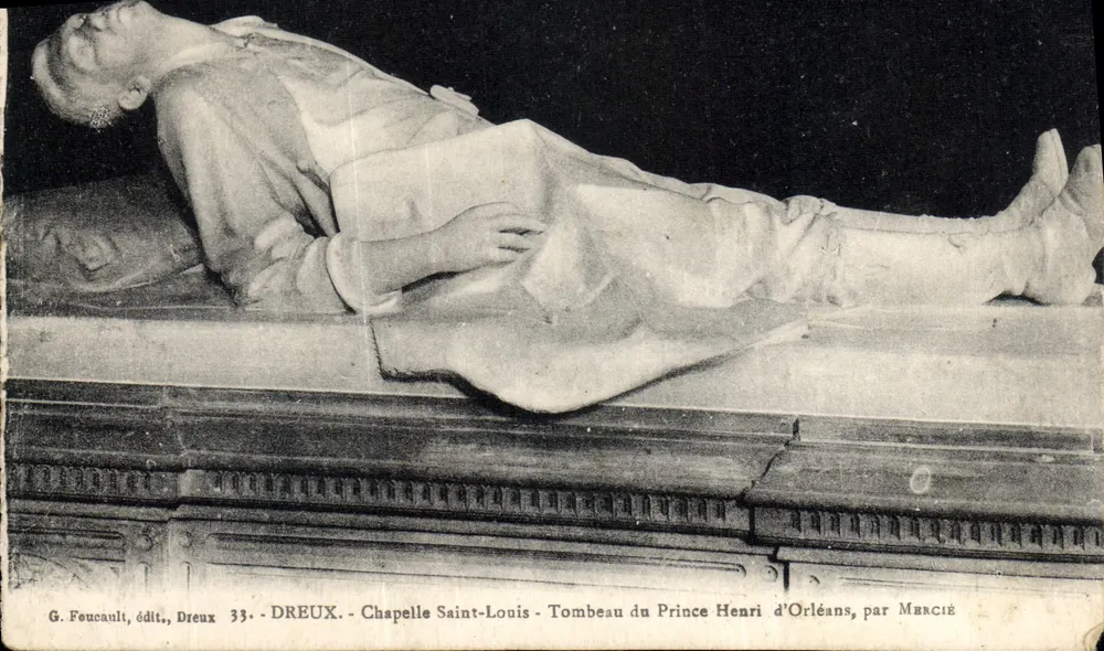 Dreux - Kapelle Saint-Louis - Grab des Prinzen Henri d'Orléans, von Mercié - Vorderseite