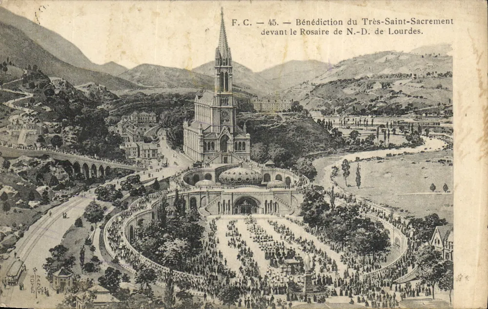 Bênção do Santíssimo Sacramento diante do Rosário de Nossa Senhora de Lourdes — F.C. 45 - Frente