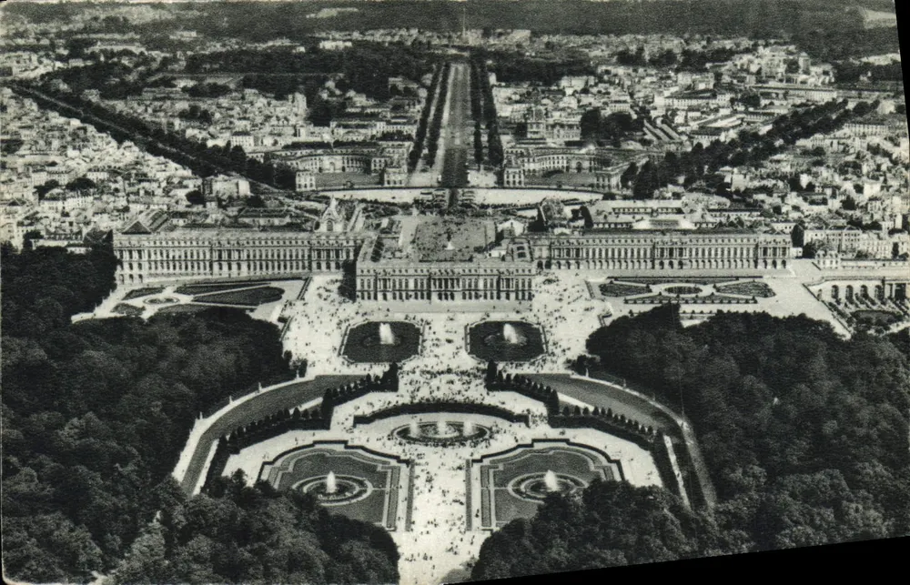 Schloss Versailles — Ansicht aus einem Air France-Flugzeug — Éditions Greff - Vorderseite