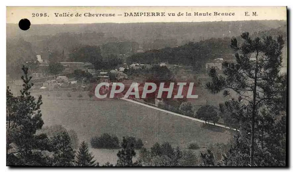 Vale de Chevreuse — DAMPIERRE visto da Alta Beauce — E. M. - Frente