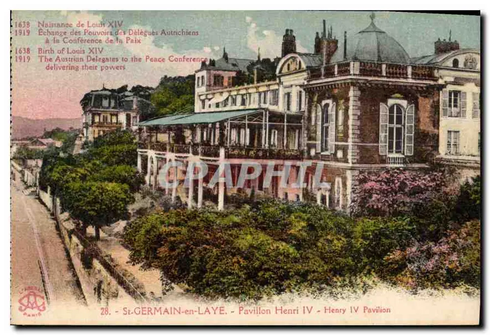 St-GERMAIN-en-LAYE - Pavilhão Henri IV — Eventos históricos - Frente
