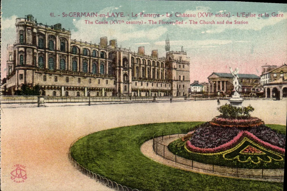 St-GERMAIN-en-LAYE - O Castelo (século XVI) - O Parterre - A Igreja e a Estação - Frente