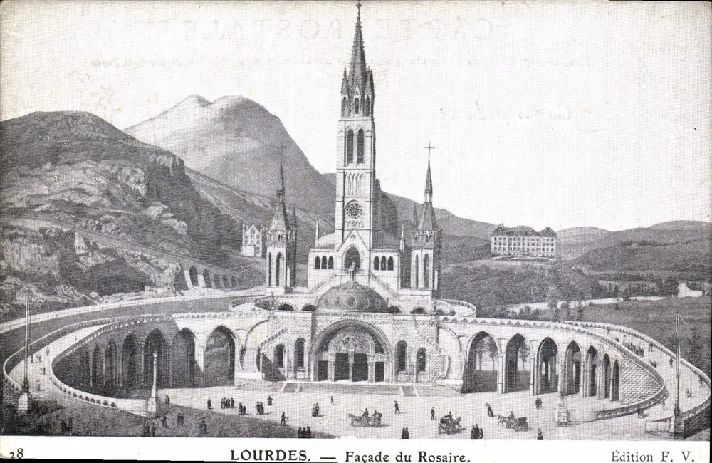 Lourdes — Facha do Rosário — Edição F. V. - Frente
