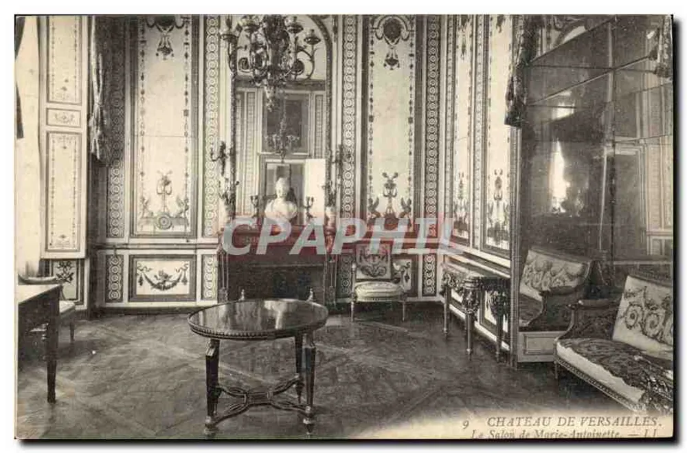 Schloss Versailles — Der Salon von Marie-Antoinette — Verlag L.L. Nr. 9 - Vorderseite