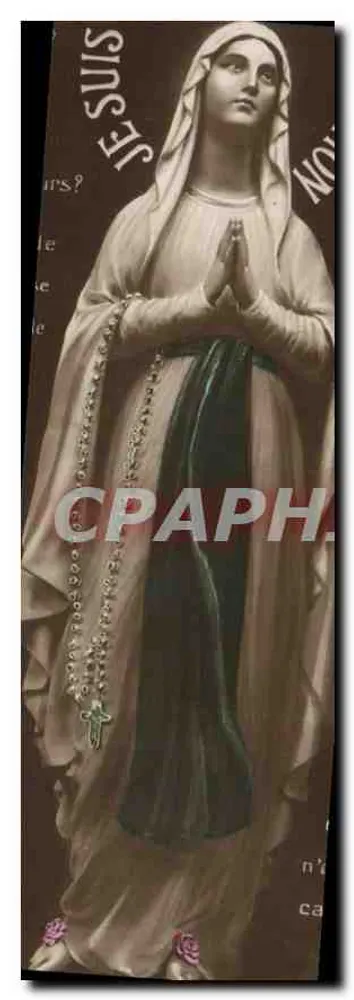 Notre-Dame de Lourdes — estátua em oração — editor não identificado - Frente