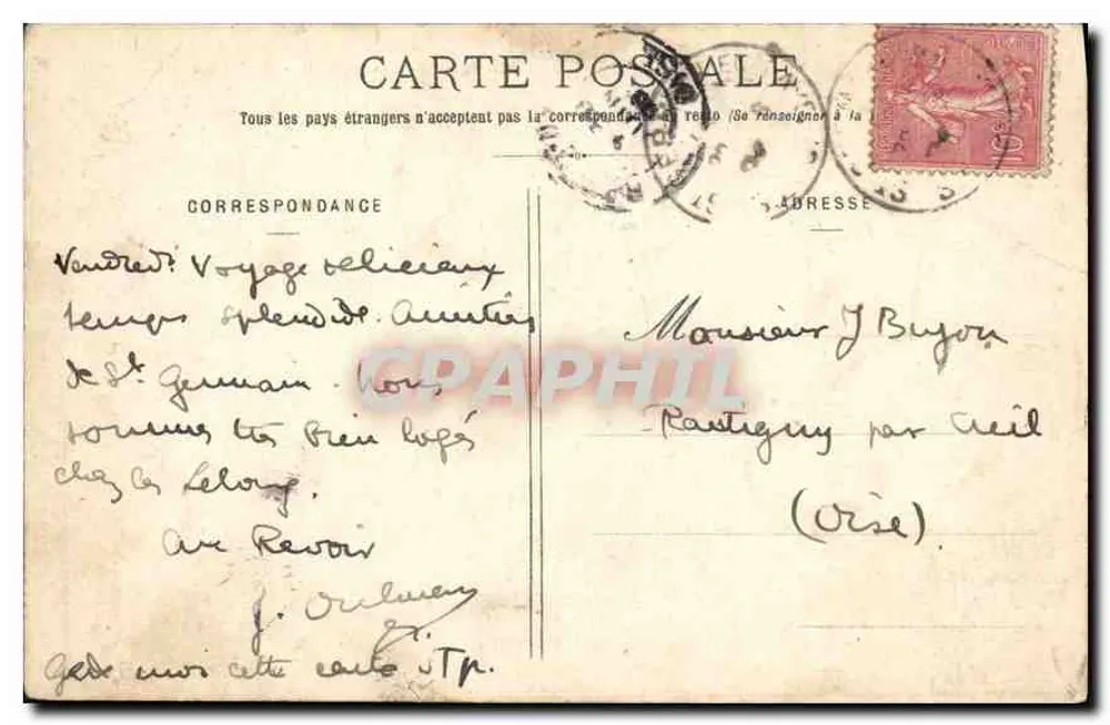 St-GERMAIN-en-LAYE - O Castelo — editor Mouton, n°47 - Verso