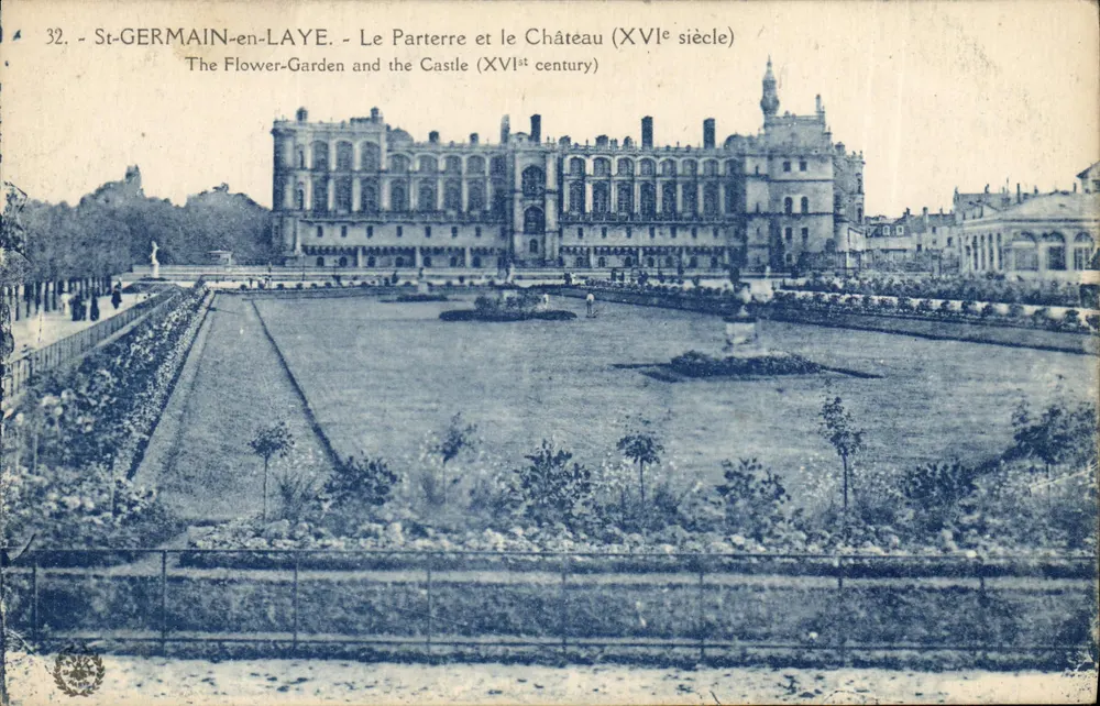 St-GERMAIN-en-LAYE - O Parterre e o Castelo (século XVI) — Imp. fot. 'Rabelille' Paris, n° 32 - Frente
