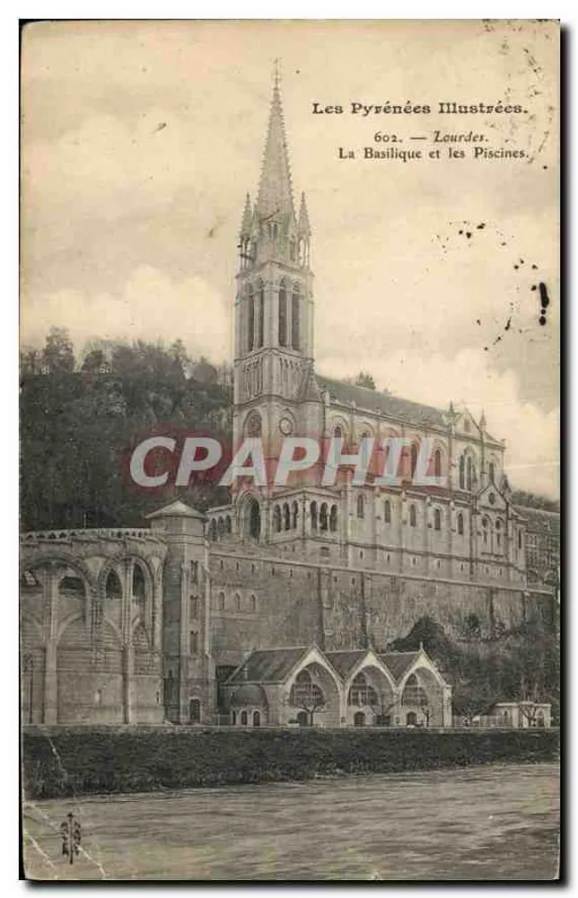 Lourdes — A Basílica e as Piscinas — As Pirineus Ilustradas, n° 602 - Frente