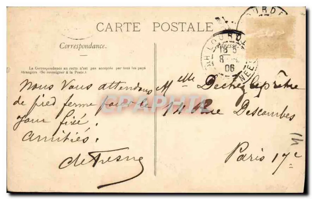 Lourdes — A Basílica e as Piscinas — As Pirineus Ilustradas, n° 602 - Verso