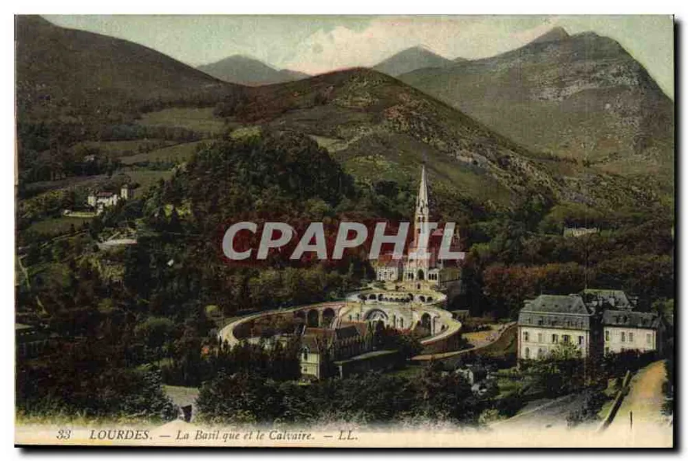 Lourdes — A Basílica e o Calvário — LL. n°33 - Frente