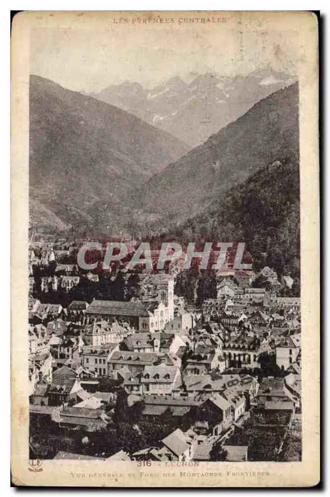Vista geral e fundo das montanhas fronteiriças — Luchon — Fototipia Labouche Frères, n°316 - Frente