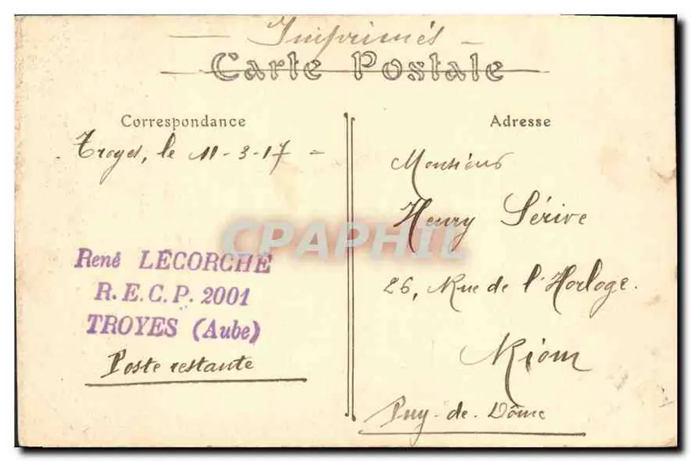 Troyes — O Hotel Vauluisant — ND. - Verso
