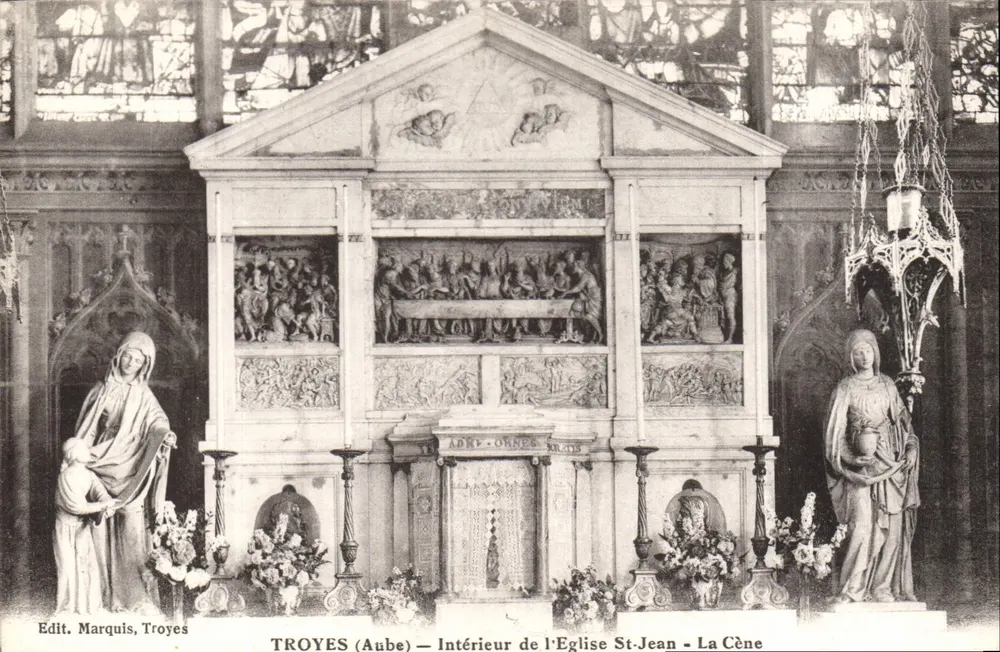 Troyes (Aube) — Innenraum der Kirche St-Jean — Das letzte Abendmahl - Vorderseite