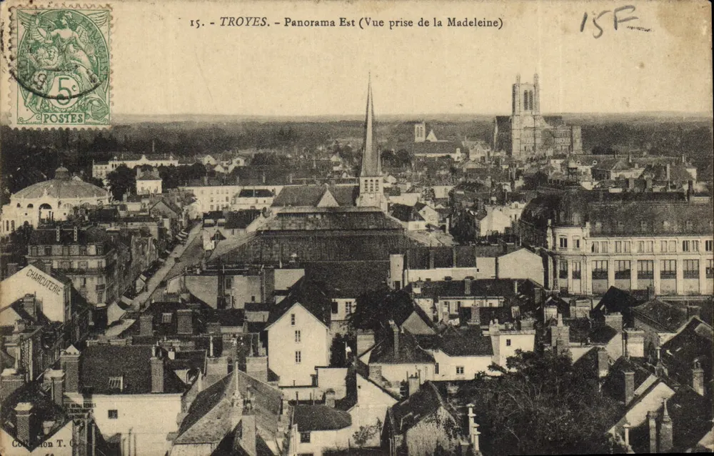 Troyes - Panorama Ost (Aussicht vom Madeleine) — Sammlung T. C. — n°15 - Vorderseite