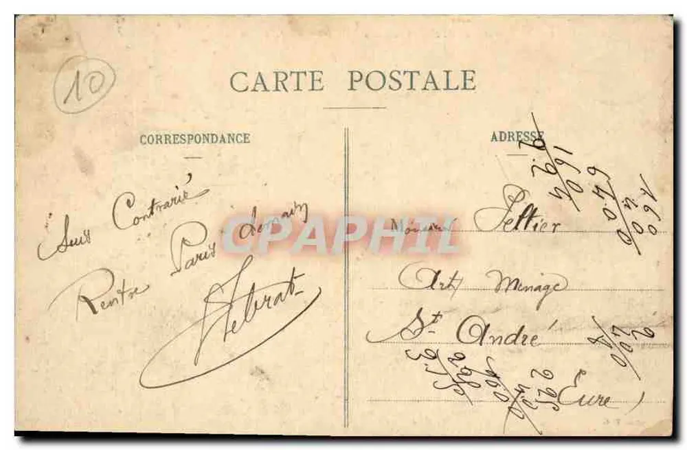 Troyes - Panorama Ost (Aussicht vom Madeleine) — Sammlung T. C. — n°15 - Rückseite