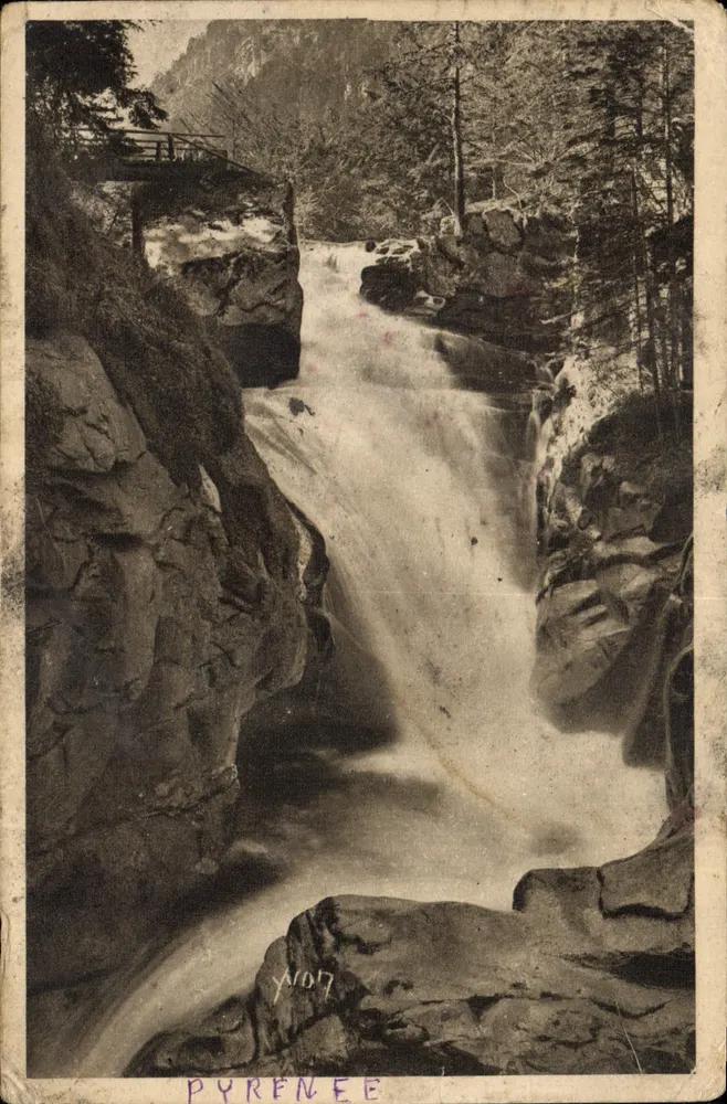 Cherry-Wasserfall - Die Pyrenäen — Kunstausgabe Yvon, n°48 - Vorderseite