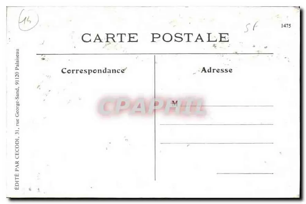 Itineranter Kartenbetrüger aus dem Bessin — Foto R. Delassalle, in Brouay (Calvados) - Rückseite