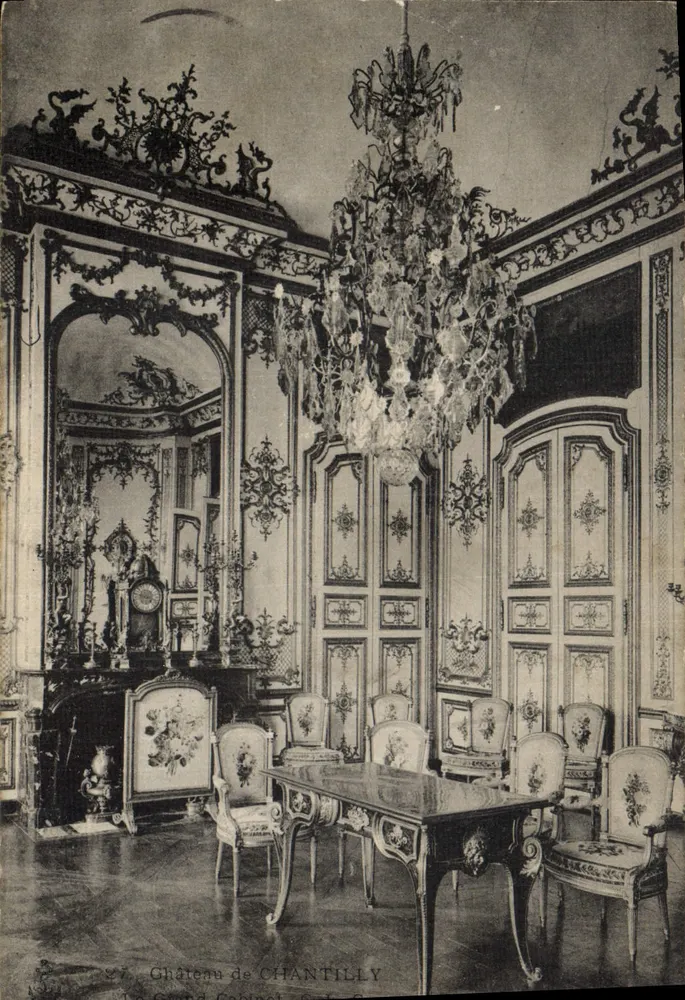 Castelo de Chantilly — O Grand Cabinet — editor anônimo, n° 27 - Frente