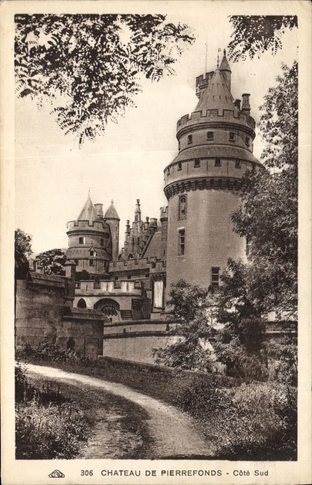 Castelo de Pierrefonds — Lado Sul — editor anônimo, n° 306 - Frente