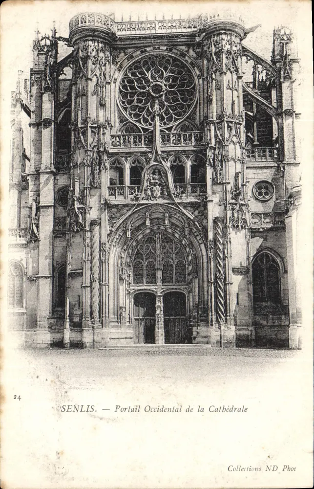 Senlis — Portal Ocidental da Catedral — Collections ND Phot, n°24 - Frente