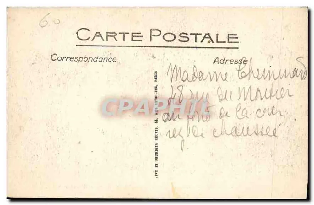 Compiègne - Das Schloss - Großer Empfangssaal der Damen der Ehrenwache - LL. - Rückseite