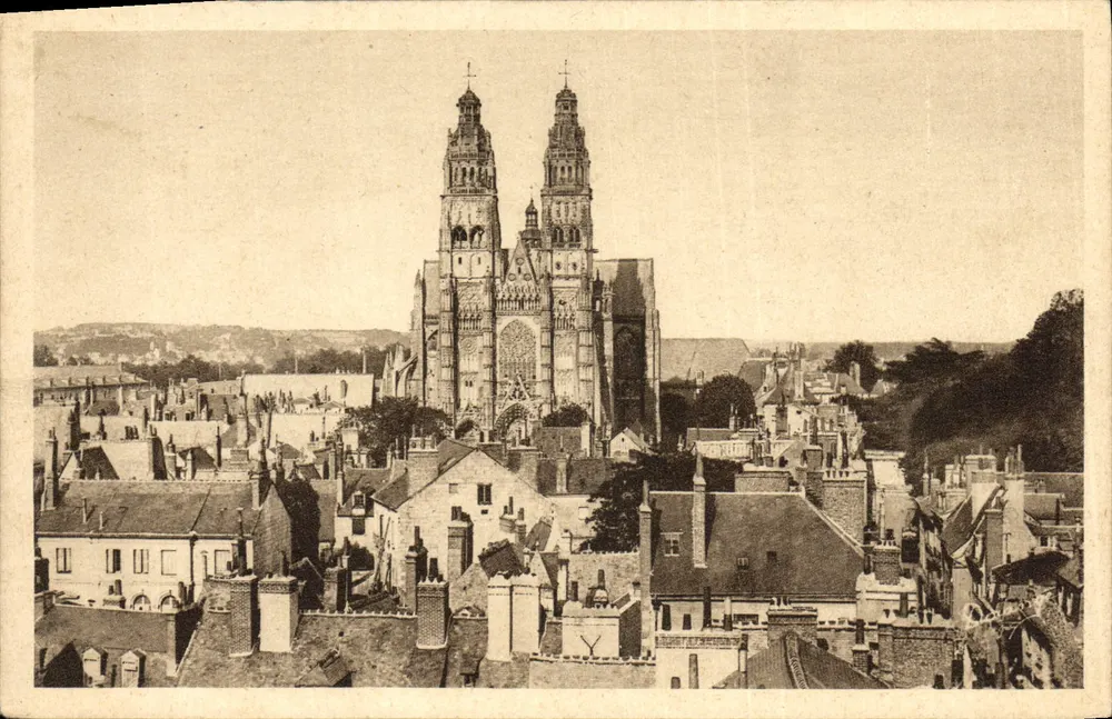 Tours — Kathedrale Saint-Gatien (Westseite) — R. Dorange, Tours - Vorderseite