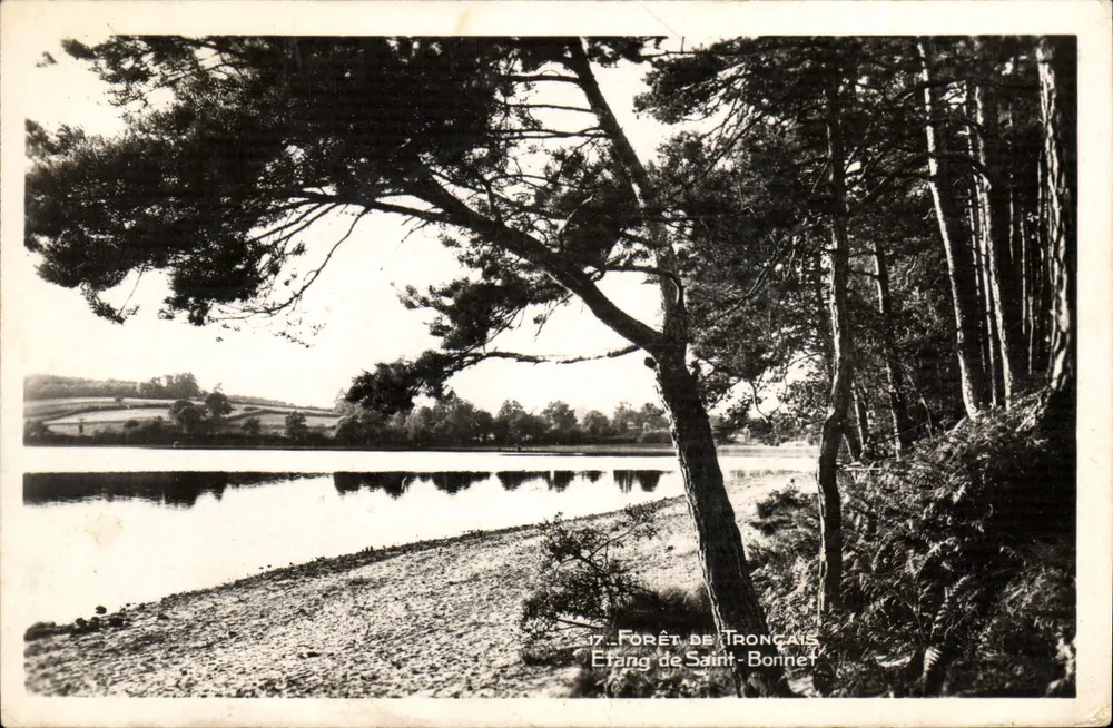 Floresta de Tronçais — Lago de Saint-Bonnet — Edição La Cigogne, Vichy - Frente