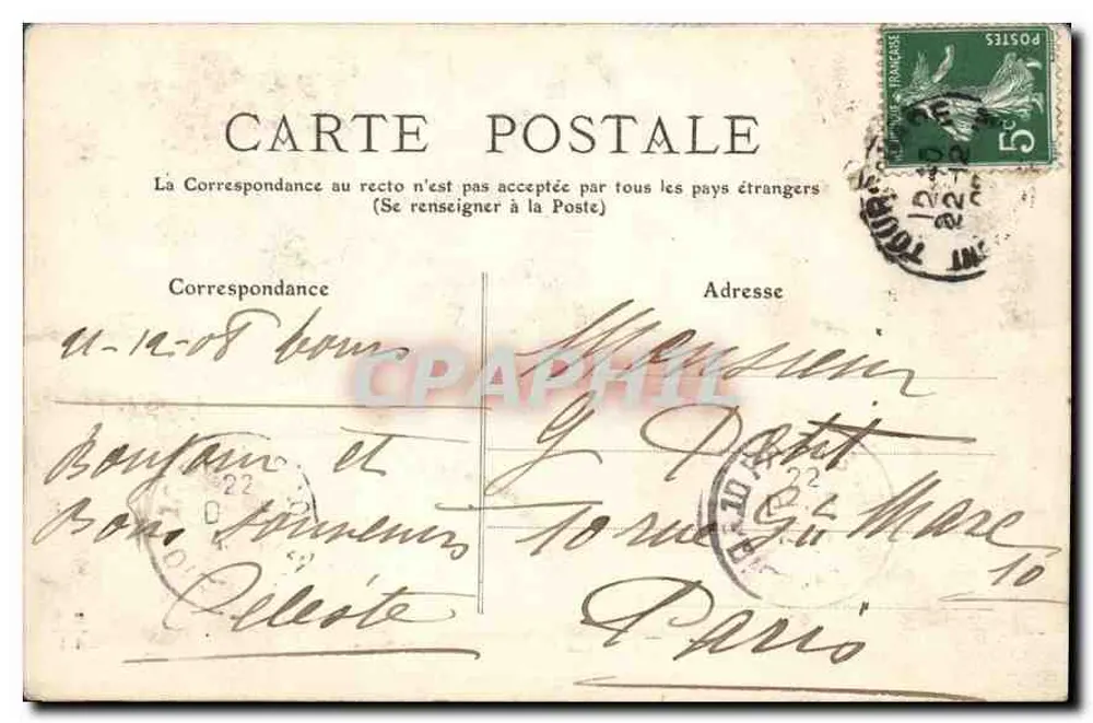 Tours — Os Portais da Catedral — I.L. n°47 - Verso