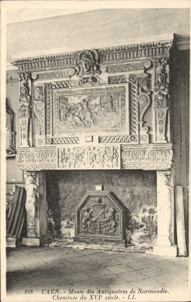 Caen - Kamin des 17. Jahrhunderts - Museum der normannischen Antiquitäten - L.L. n°198 - Vorderseite
