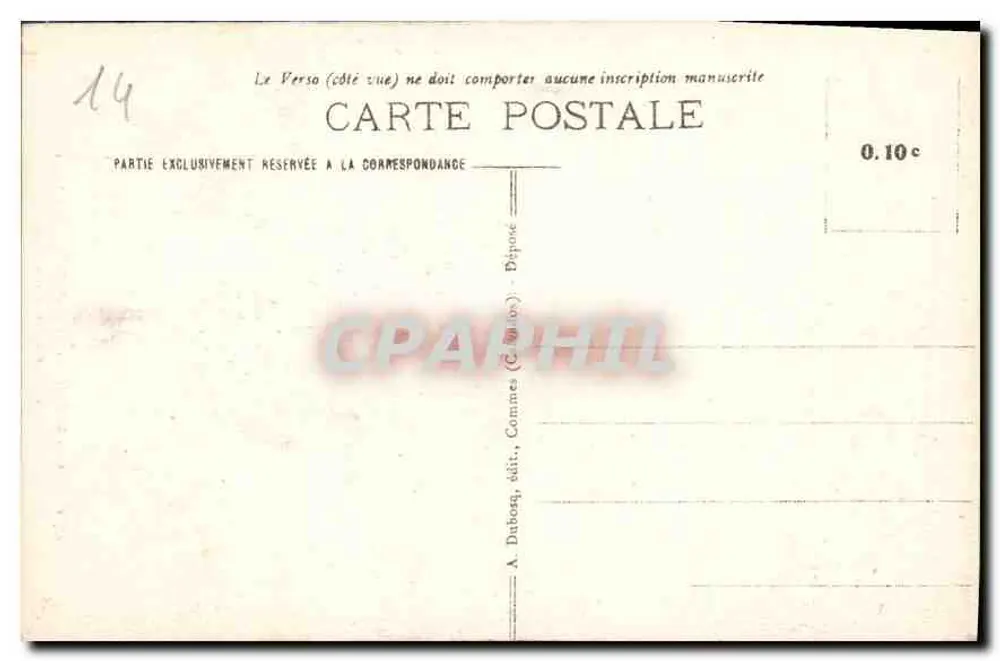 Bayeux - A Catedral - O Coro — A. Dubosq, edit. (Bayeux) n°13 - Verso