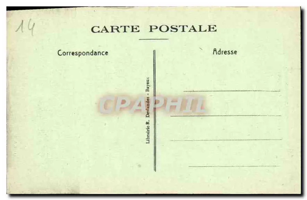 Bayeux — Fachada da Catedral — Livraria R. Delandes - Verso