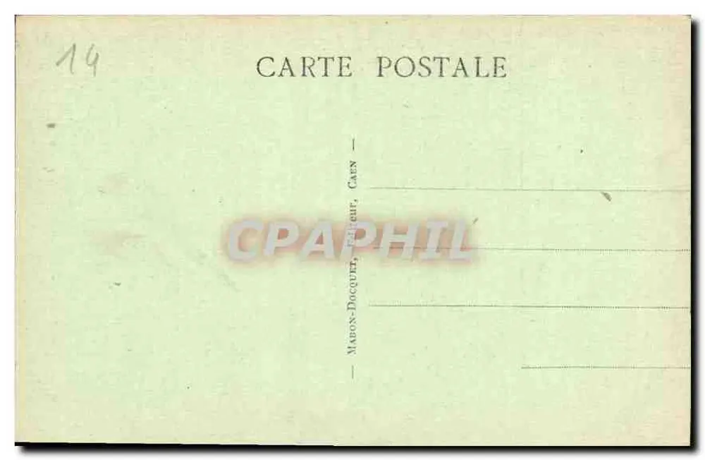 Caen — Oud Hotel de Than — uitgever Maron-Docquut, Caen - Achterkant