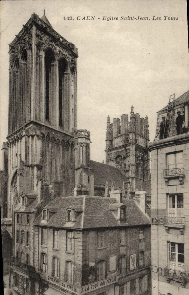 Caen - Igreja de São João. As Torres — Manon-Docquet, editor n°142 - Frente