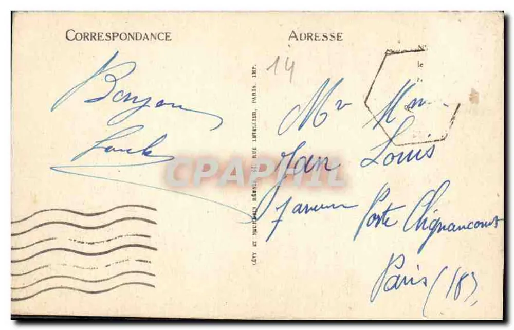 Caen — O Liceu e a Igreja de São Etienne — LL - Verso