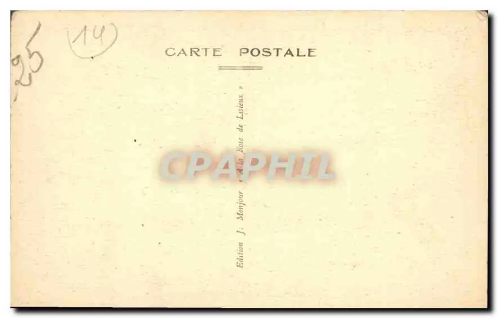 Lisieux — Avenida da Imagem — Edição J. Monjour - Verso