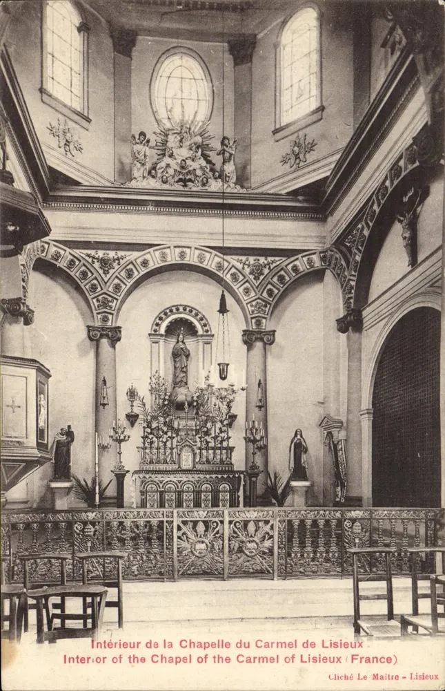 Innenansicht der Kapelle des Carmel von Lisieux — Frankreich — Foto von Le Maître — Lisieux - Vorderseite