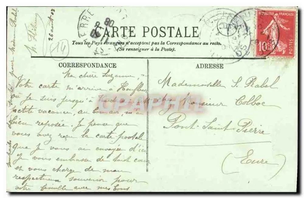 Honfleur — Notre-Dame-de-Grâce — LL. — N°10 - Verso