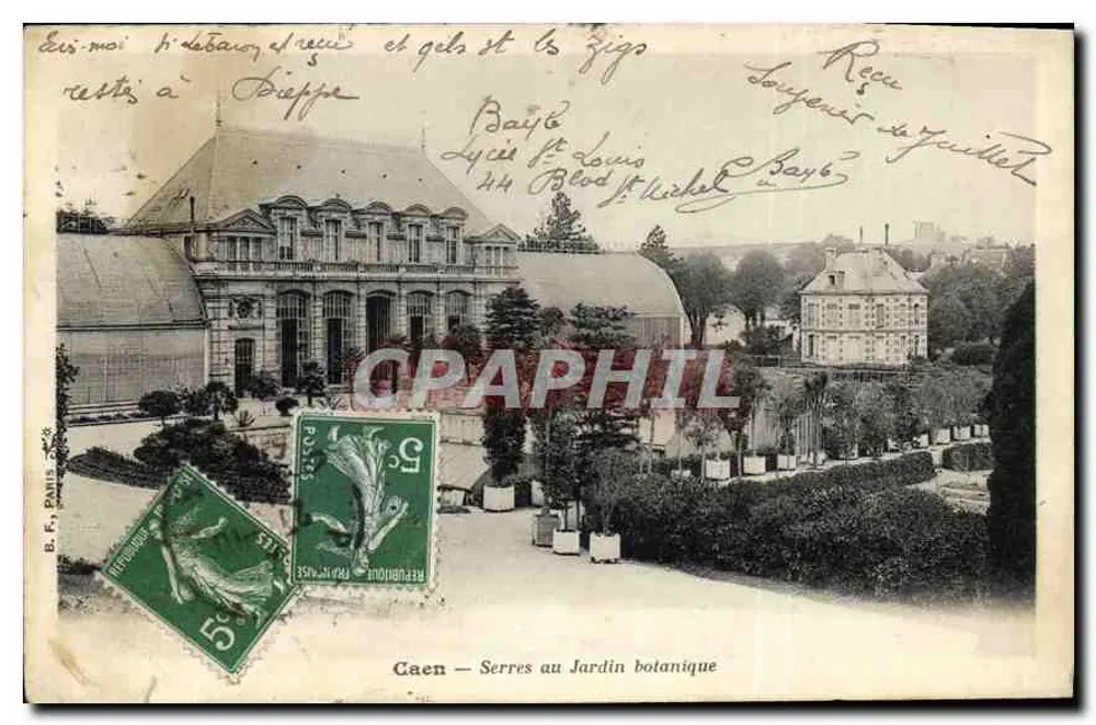 Caen — Serres au Jardin botanique — B. F., Paris, n° 236 - Frente
