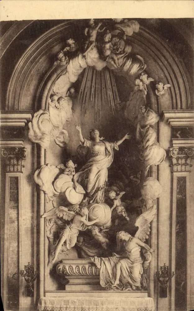 L'Assomption - Chapelle de la Vierge - Mondaye (Calvados) — œuvre de Melchior Verly (1742) - Frente