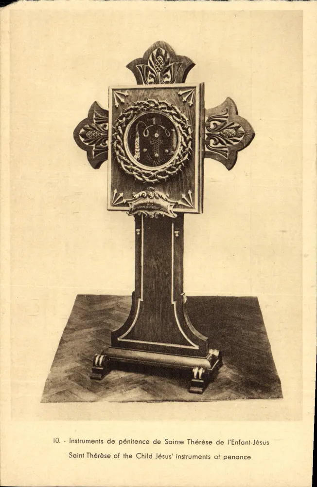 Instrumentos de penitência de Santa Teresinha do Menino Jesus — editor GÉROSÉ, n° 10 - Frente