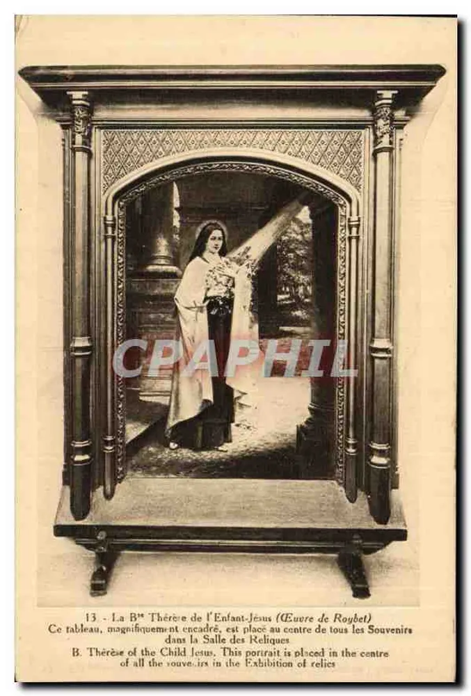 Térèsa da Criança-Jesus — Quadro em moldura — Obra de Roybet - Frente