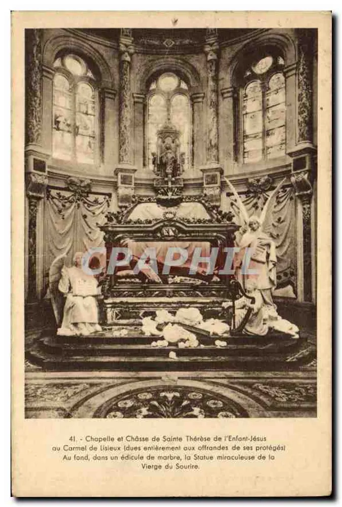 Kapelle und Reliquienschrein der hl. Thérèse des Kindes Jesu am Carmel von Lisieux — Wunderstatue der Jungfrau vom Sautire — n°41 - Vorderseite