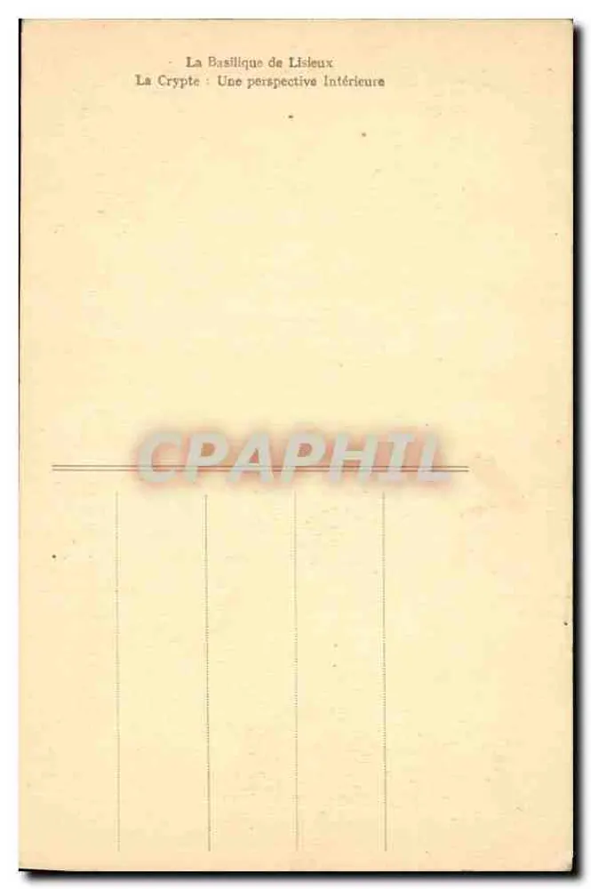 A Cripta da Basílica de Lisleux — Vista interna - Verso