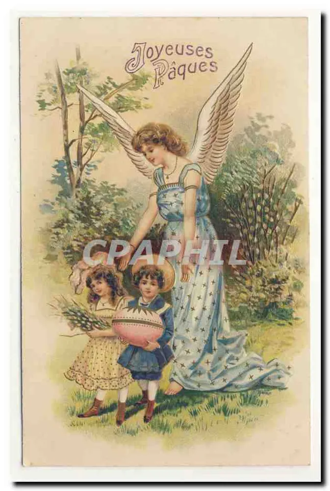 Engel und Kinder — Ostern - Vorderseite