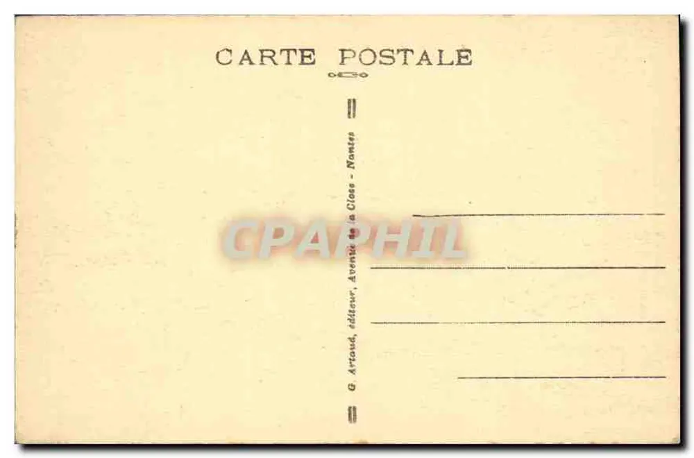 Dreux — Caminho de volta ao Castelo — G. Artaud, editor, Nantes - Verso
