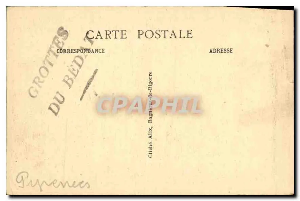 Bagnères-de-Bigorre — Die Grotten des Bedat — Verlag Glix - Rückseite